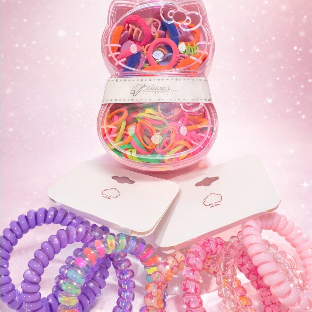 Bundle Colorful Kids Kitty Hair Accessories Set